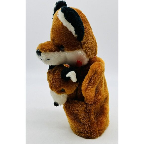 Pedigree Pocket Puppets Fox Baby Hand Finger Lot of 2 Plush Stuffed Animal VTG - Picture 10 of 13